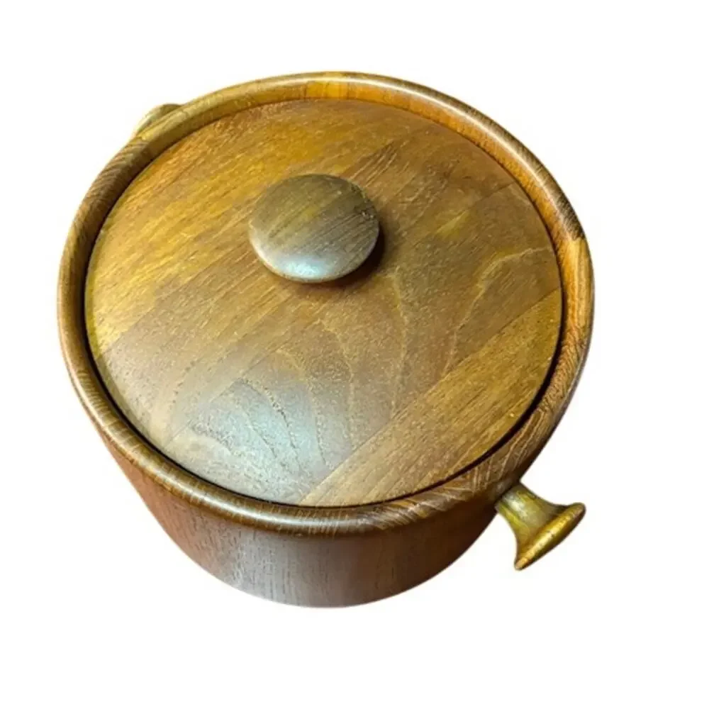 Mid-Century Modern Teak Danish Ice Bucket by Digsmed Denmark 60s Scandinavian